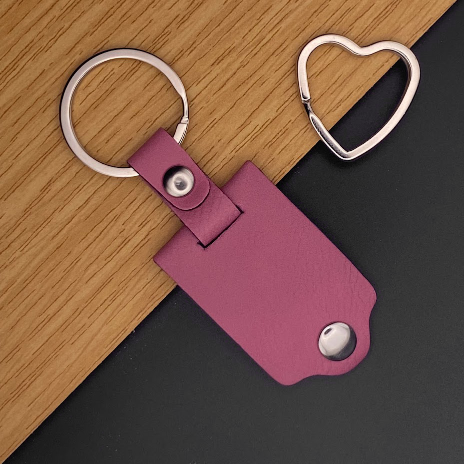 Personalisierter Schlüsselanhänger | Klappbare Erinnerung | Rosa
